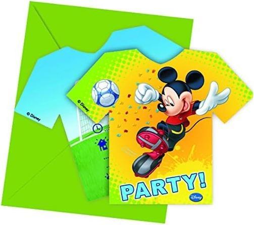 Actual product image Disney Football Mickey Mouse Invitations (Pack of 6) (6 pcs.)