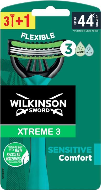 Produktbild Wilkinson Xtreme3 Sensitive ( 4 Ks ) - Disposable Shaver For Men