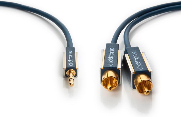 Actual product image clicktronic Advanced Audio Cable 3.5mm Jack to 2xRCA 5.00m 70669 (5 m, Cinch)