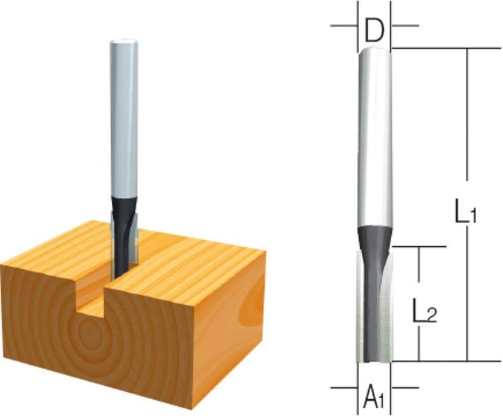 Actual product image Makita Groove cutter Ø 5mm double cutter ( shank 8mm )