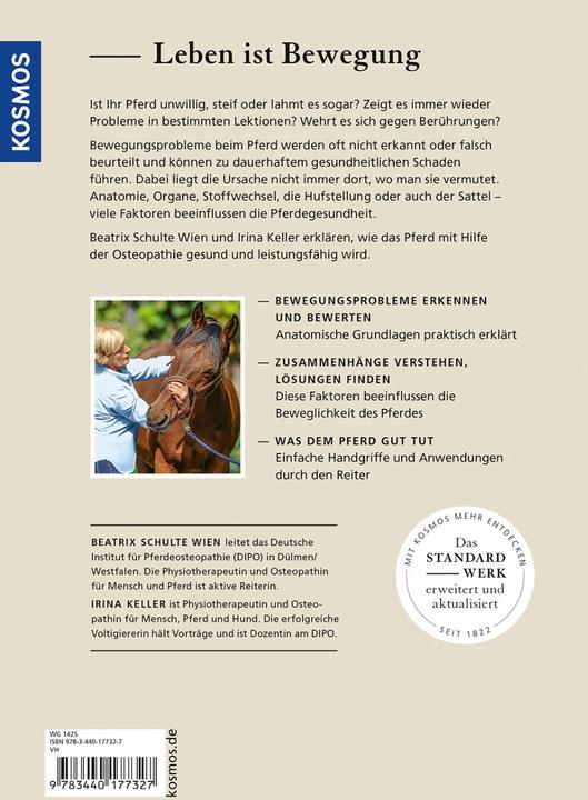 Produktbild Kosmos Osteopathie für Pferde (Deutsch, Irina Keller, Beatrix Schulte Wien, 2023)