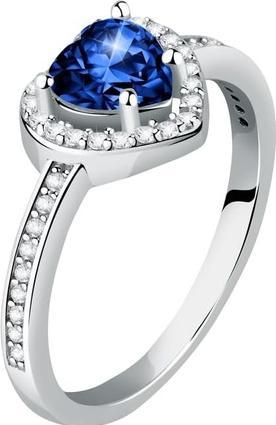 Morellato Glittering silver heart ring with blue zircon Tesori SAVB150 - Circuit: 52 mm (52, 925 Silber)