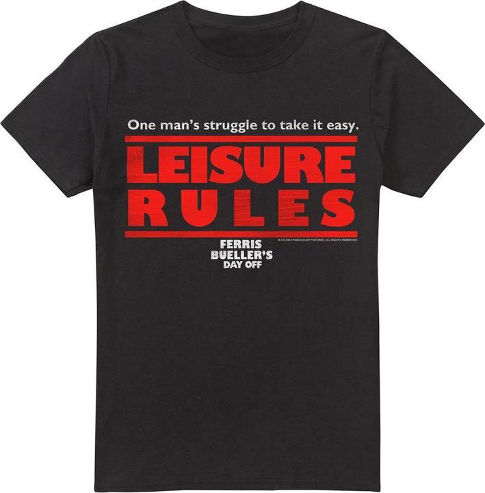 Image du produit Ferris Bueller´s Day Off Ferris Bueller's Day Off - T-shirt LEISURE RULES - Homme (L)