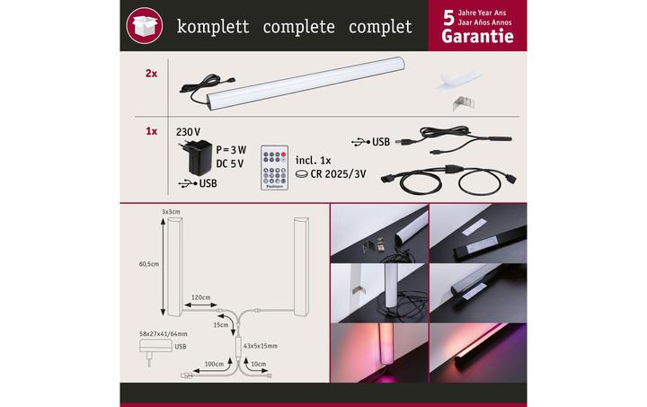 Produktbild Paulmann EntertainLED Lightbar Set (RGB, 60.50 cm, Indoor)
