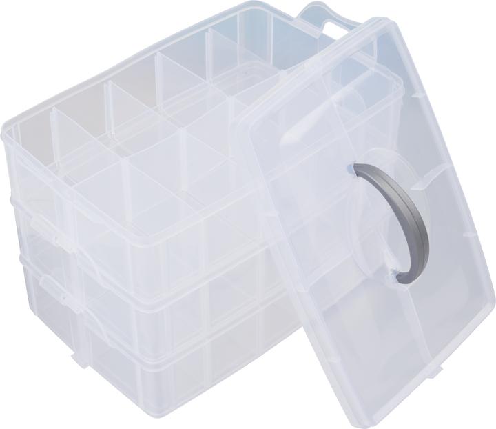 Produktbild VBS 2 Stapelboxen mit Griff, 3-tlg. (24.5 x 16.5 x 18 cm)