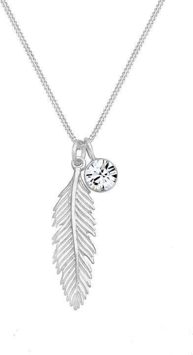 Elli Boho, Feder (925er Sterling Silber, Glaskristall)