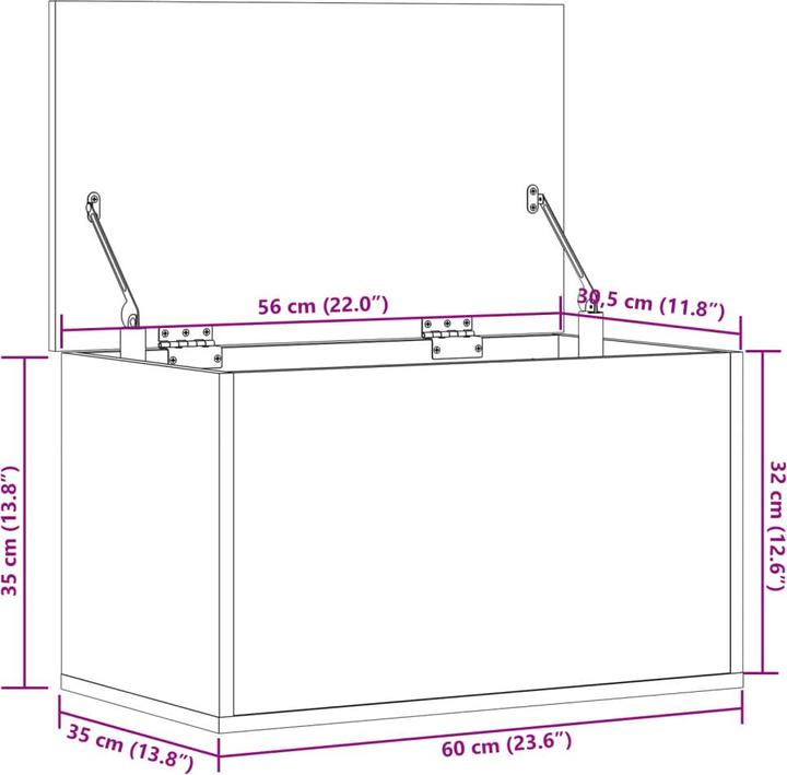 Immagine prodotto VidaXL Tanghe County (60 x 35 x 35 cm, 73.50 l)