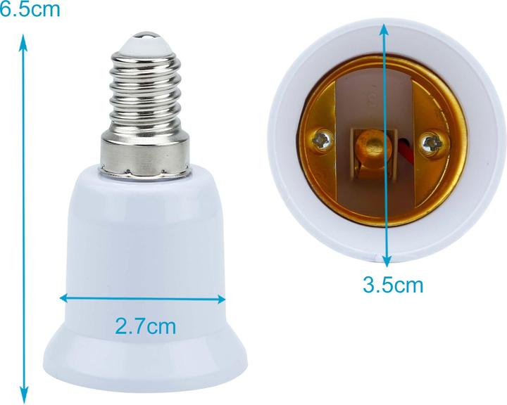 Produktbild Intirilife E14 auf E27 Lampensockel Adapter