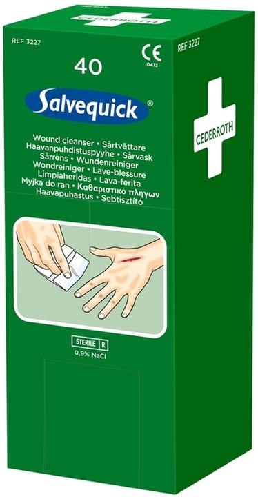 Actual product image Salvequick Wound cleanser sterile physiological saline solution (40 x)