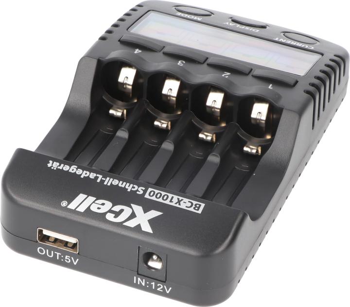 Actual product image XCell Quick Charger BC-X1000 Digital LCD (2 pcs., AA, AAA, Chargers without battery)