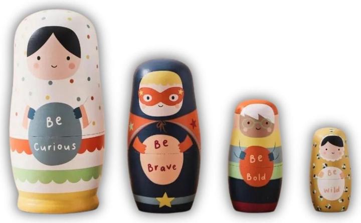 Just Bee Kids Poupées Russes Éducatives en Bois