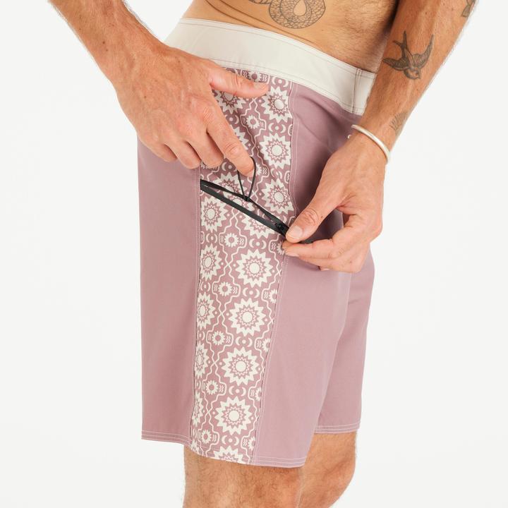 Produktbild Olaian Boardshorts Surfen Herren lang 500 Arch Esawira 19" rosa/taupe (XL)