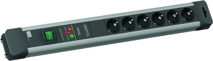 Produktbild Bachmann Steckdosenleiste Kunststoff GVS mit Schalter 2,0m (19.07.1134) (6 x, CEE 7/3, 2 m)