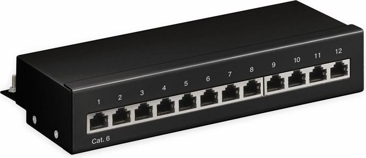 Produktbild Goobay CAT 6 Mini/Desktop Patch Panel, 12 Port, Schwarz