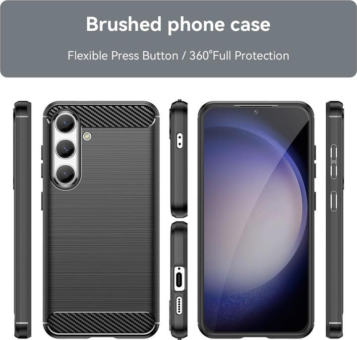 Produktbild Amazon Hülle für Samsung Galaxy S24 5G Schutz Handy Case Cover Carbon Etuis Bumper Neu (Samsung Galaxy S24+)