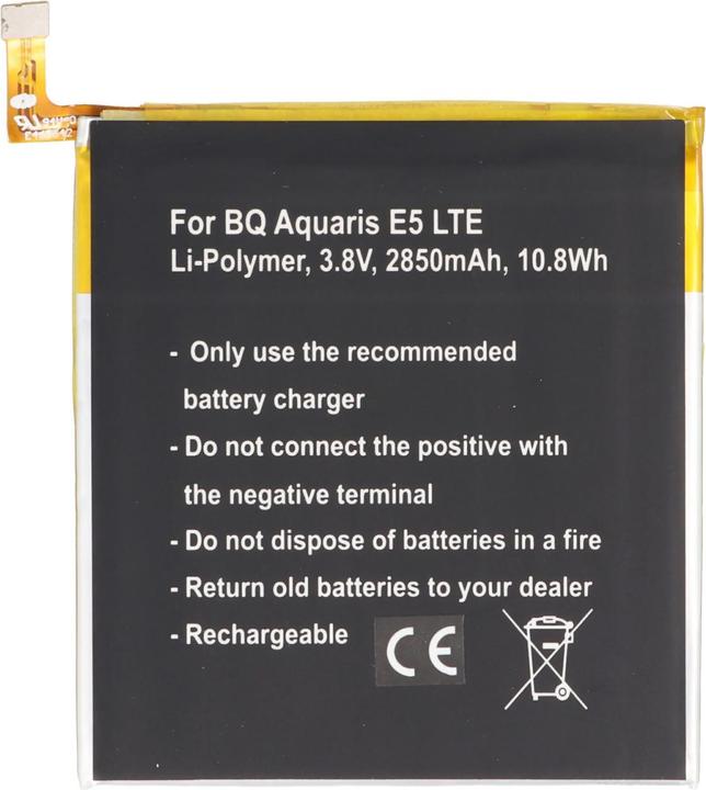 Produktbild AccuCell Akku BQ Aquaris 0759, 0760, 0858, Aquaris E5 4G, Aquaris E5 LTE, Aquaris E5.0