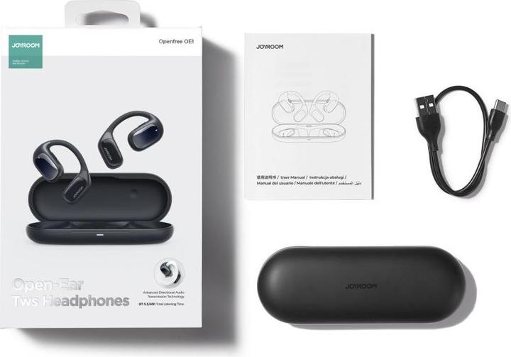 Actual product image Joyroom Openfree JR-OE1 wireless on-ear headphones - dark blue (18 h, Wireless)