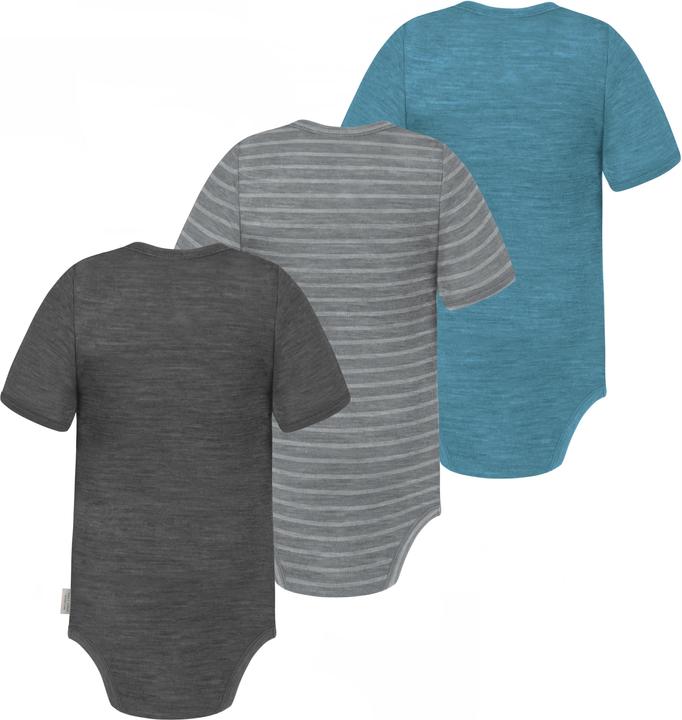 Actual product image Normani Set of 3 baby merino bodysuit short sleeves "Tauranga" - 9295 (68)
