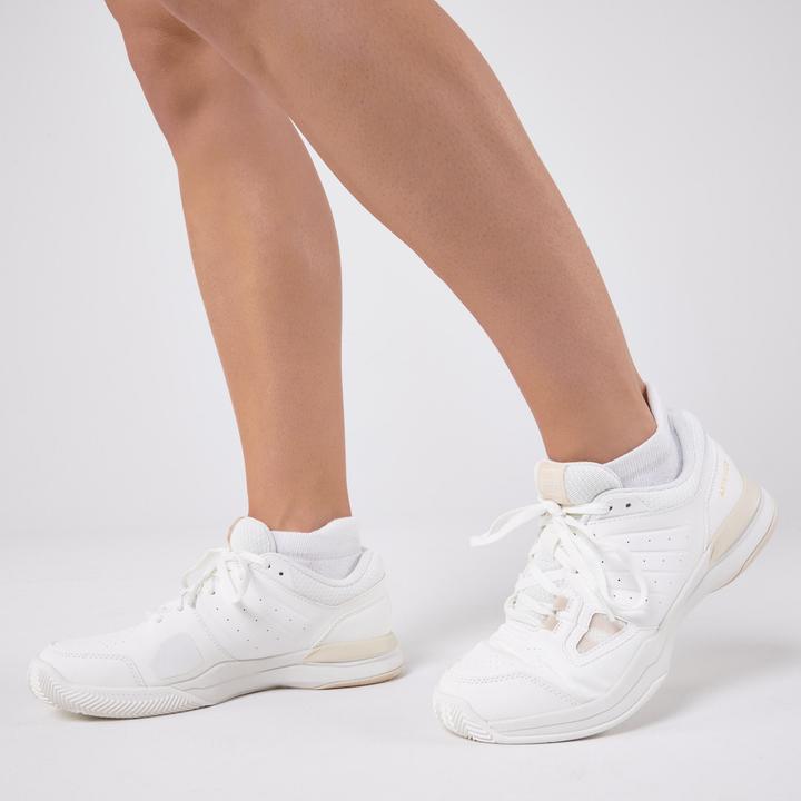 Actual product image Artengo Women'S Tennis Shoes Clay Court Ts500 White Beige (42)