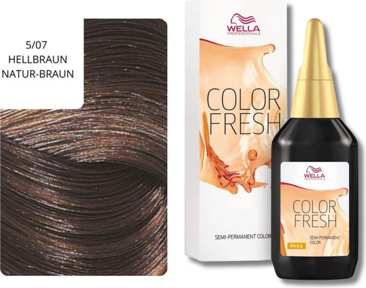 Actual product image Wella Color Fresh (5/07 light brown natural-brown)