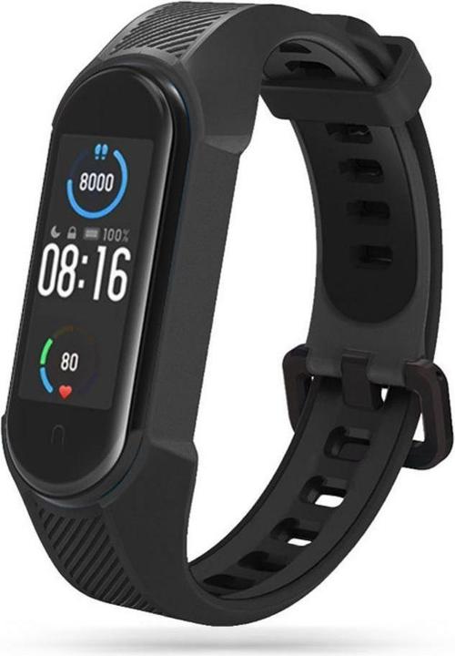 Tech-Protect Armor Strap for Xiaomi Mi Smart Band 5/6/7/NFC - Black (TPU rubber)