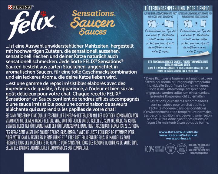 Valori nutrizionali e ingredienti Felix Sensazioni (Adulto, 24 pz., 2040 g)