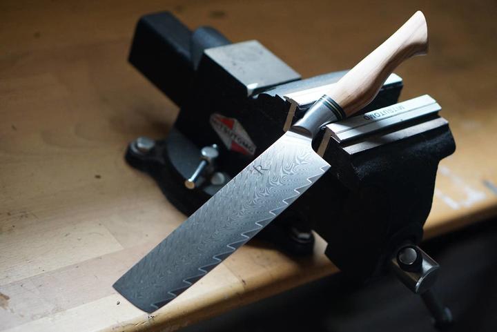 Produktbild Ryda Knives Nakiri Messer - ST650 Damast 18 cm (18 cm)