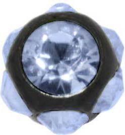 Image du produit Bijouteria Piercing (Acier chirurgical 316L, Revêtement PVD (noir), Cristal Premium)