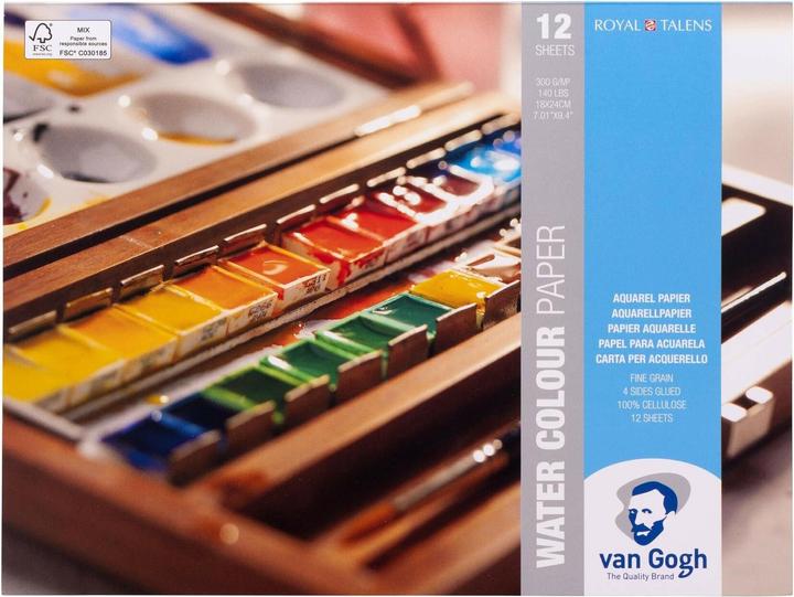 Actual product image Van Gogh Watercolour pad 18 x 24 cm, 12 sheets (18 x 24 cm, Hardcover)