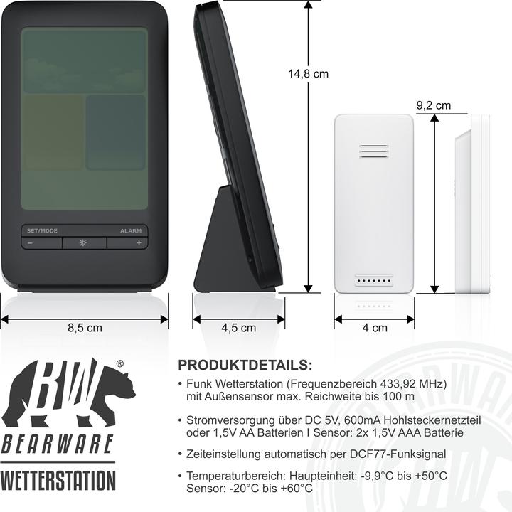 Actual product image Bearware Weather station