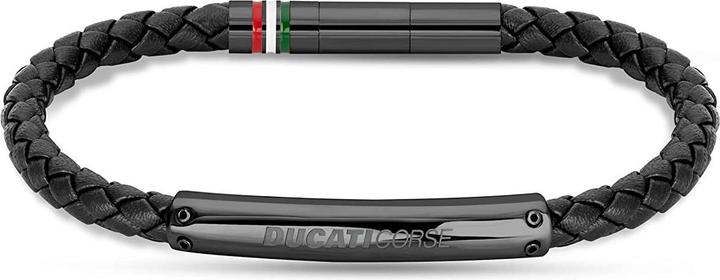 Actual product image Ducati Vittoria Bracelet (22 cm, Leather, Stainless steel)