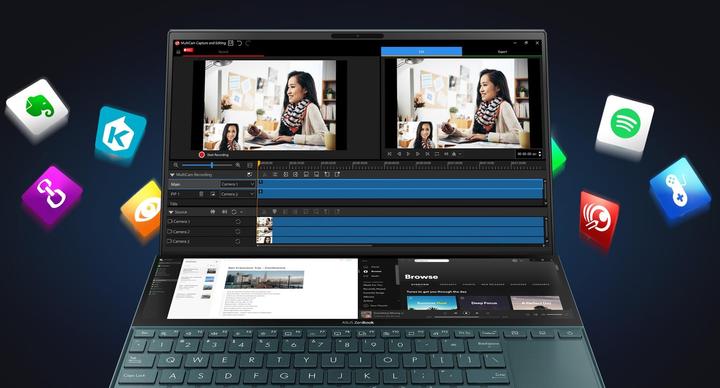 Produktbild ASUS ZenBook Duo UX481FL-BM042R (14", Intel Core i7-10510U, 16 GB, 1000 GB, CH)