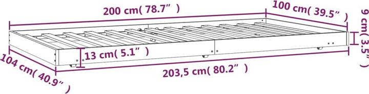 Produktbild VidaXL Friedrick (100 x 200 cm)
