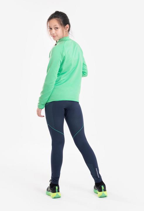 Produktbild Kiprun Laufshirt langarm warm 1/2 Reissverschluss Kinder Running - Warm 100 grün (152)