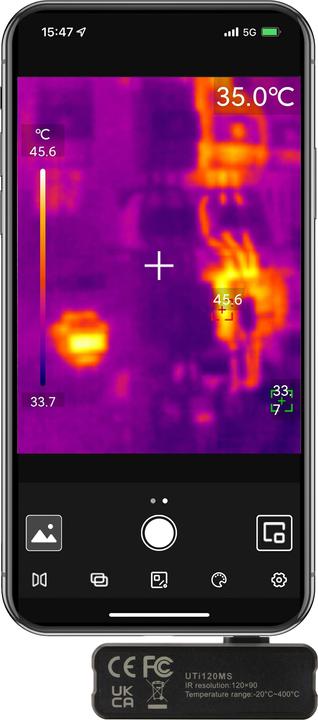 Productafbeelding Uni-T UTi120MS Smartphone warmtebeeldcamera voor iPhone