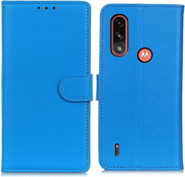 Actual product image MU Classic Litchi Leather Bookcover Series (Motorola Moto E7 Power)