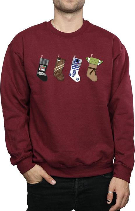 Actual product image Star Wars Mens Christmas Stockings Sweatshirt (XL)
