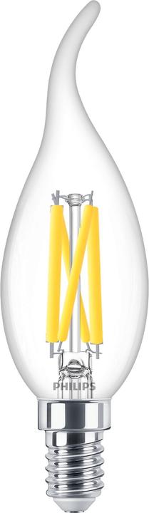 Philips Professional MST LEDcandle 3,4-40W/927 E14 klar Kerze 470lm DIMTONE windst. D,4kWh/1000 (E14, 3.40 W, 470 lm, 1 x, D)