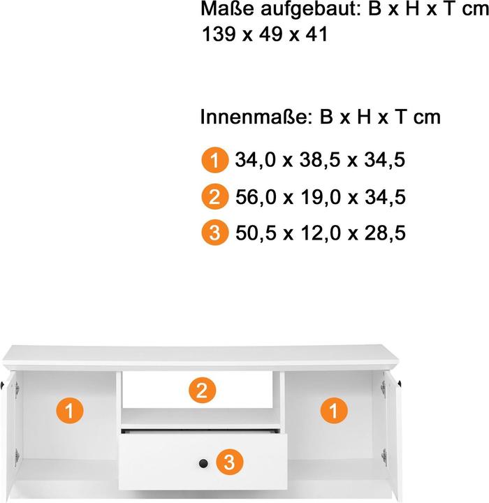 Actual product image Trendteam Brandson Baxter (139 x 41 x 49 cm)