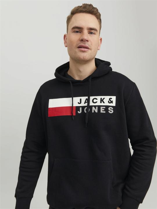 Actual product image Jack & Jones Basic Logo Plus Size Hoodie (5XL)