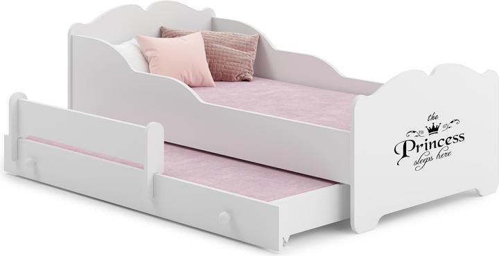 Image du produit ADRK Furniture Lit double avec matelas XIMENA II PRINCESS BLACK 160x80 (160 x 80 cm)