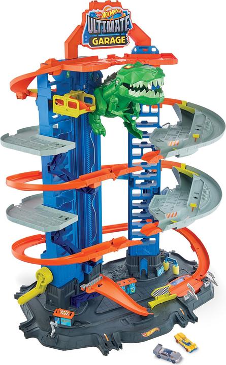 Hot Wheels City Megacity Parkgarage mit T-Rex-Angriff