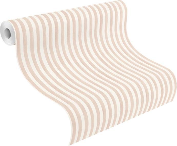 Actual product image Rasch Non-woven wallpaper 252774 Bambino XIX stripes brown