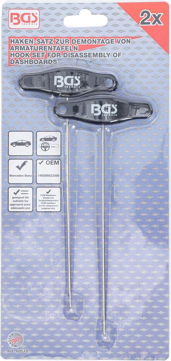 Actual product image BGS Hook Set for Disassembly of Mercedes Dashboards 2 pcs. (Door set)