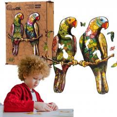 Immagine prodotto PuzzleOk Eco puzzle in legno 120 pappagallini A3 (120 pezzi)