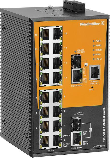 Actual product image Weidmüller IE-SW-AL18M-16TX-2GC (18 Ports)