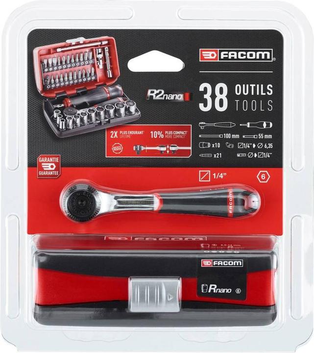 Produktbild Facom Steckschlüsselsatz metrisch 1/ (11 mm, 14 mm, 7 mm, 8 mm, 6 mm, 9 mm, 12 mm, 13 mm, 10  mm, 5 mm, 4 mm)