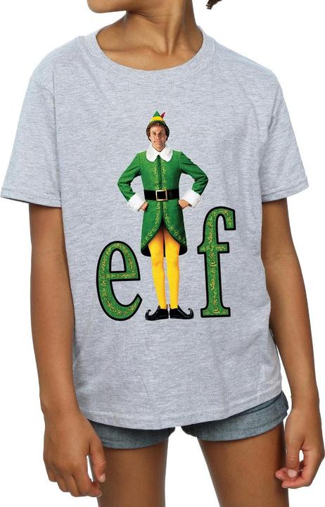Actual product image Elf Girls Buddy Logo Cotton T-Shirt (152, 158)