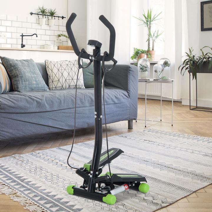 Image du produit Homcom Stepper Stahl, ABS Schwarz+Grün