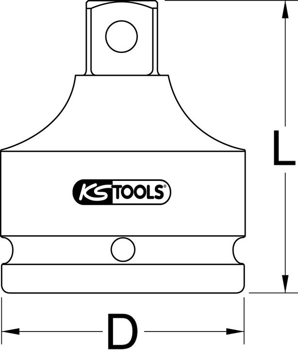 Actual product image KS Tools 3/4" power bit socket nut hexagonal socket (24 mm)